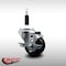 Service Caster 3'' SS Soft Rubber Swivel 7/8'' Expanding Stem Caster with Brake SCC-SSEX20S314-SRS-TLB-78 - alternate 4